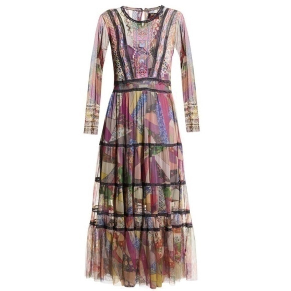 Johnny Was Biya Gervase Mesh Dress Nwt